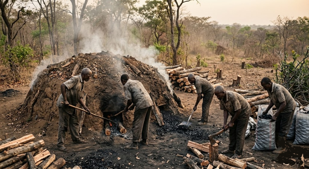 Charcoal production is a major driver of forest degradation in Africa.